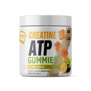 Gomas de creatina, 120 unidades. Sabor limão cítrico.