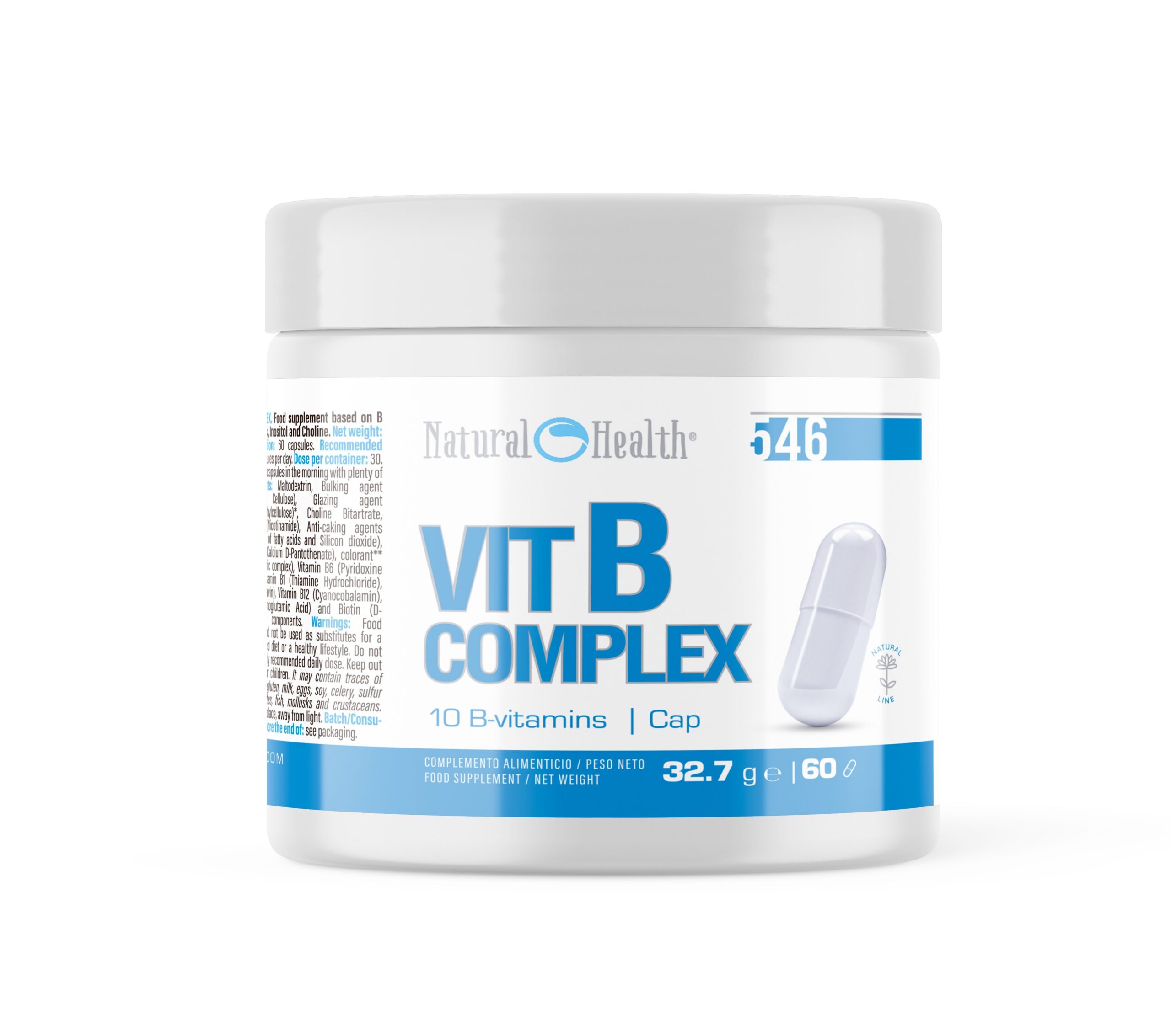 Complexo de Vitamina B | Complexo Multivitamínico | 60 Cápsulas