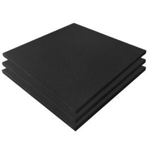 Piso/Chão/Pavimento/Tapetes - Pack de 20 peças de borracha preto premium de alta densidade (100x100cm)