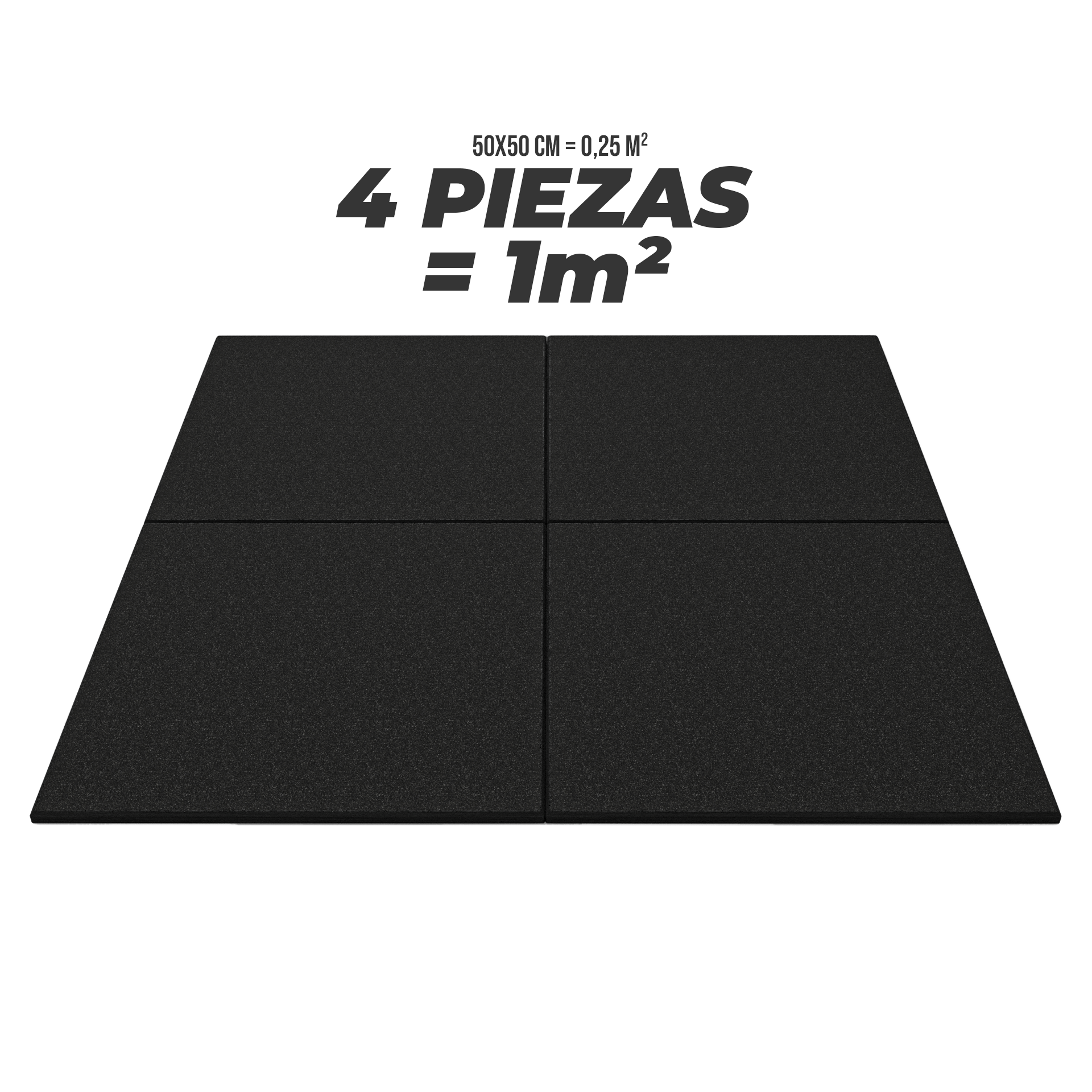 Piso/Chão/Pavimento/Tapetes - Piso de borracha para ginásio em formato de ladrilho (50x50cm) - Image 2