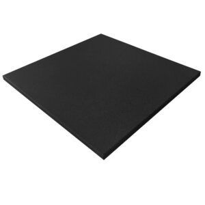 Piso/Chão/Pavimento/Tapetes - Piso de borracha premium preta de alta densidade para ginásio (100x100cm)