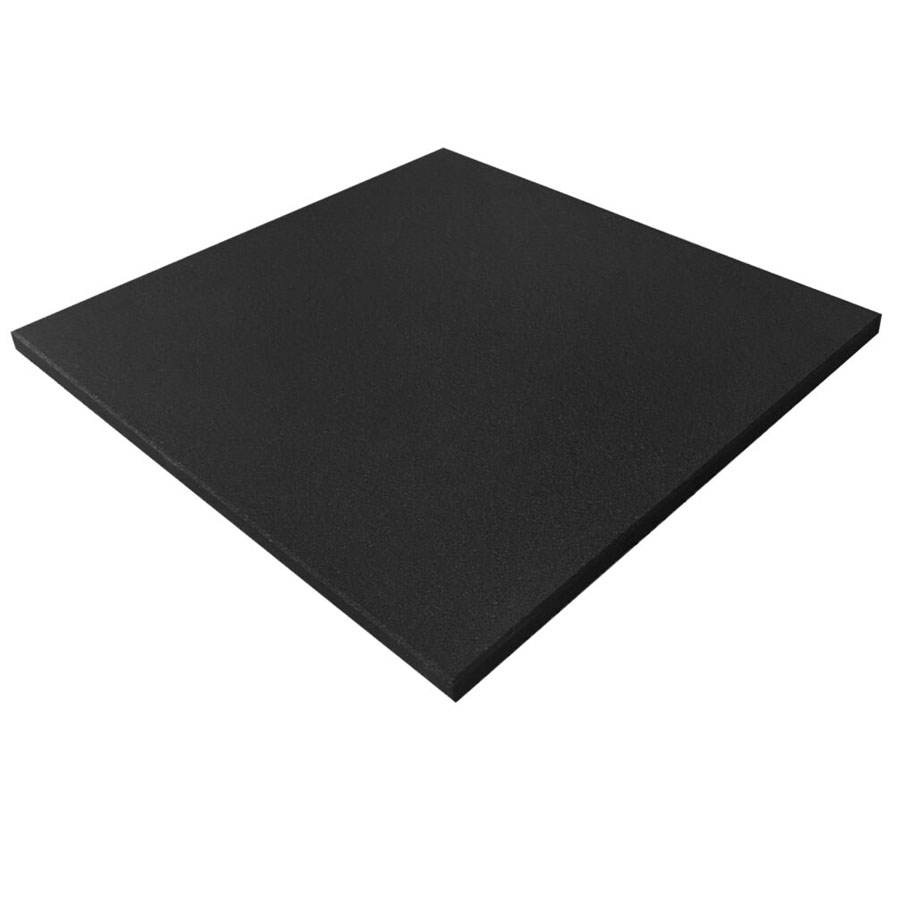 Piso/Chão/Pavimento/Tapetes - Piso de borracha premium preta de alta densidade para ginásio (100x100cm)